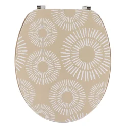 TENDANCE Abattant WC 18 pouces MDF Ethnic Spirals Beige Best