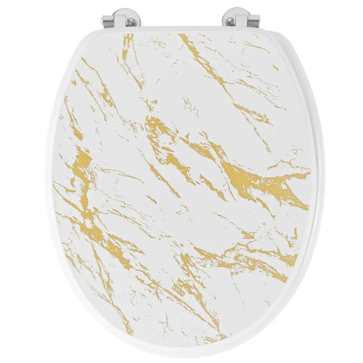 douceur d'intu017drieur Abattant WC 18 pouces MDF effet marbre Aquamarbre Blanc Clearance