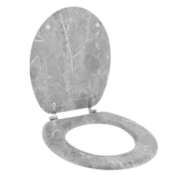 TENDANCE Abattant WC 18 pouces MDF Façon Marbre Gris Best