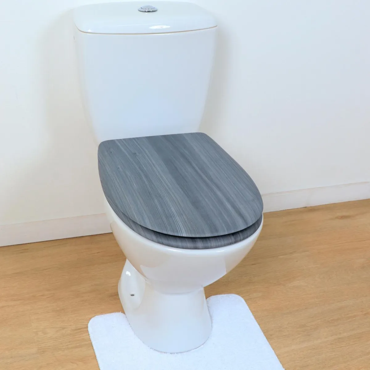 TENDANCE Abattant WC 18 pouces MDF Façon Lambris Gris Clearance