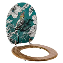 TENDANCE Abattant WC 18 pouces MDF Jungle Fever Bleu Best