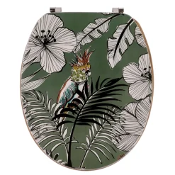 TENDANCE Abattant WC 18 pouces MDF Jungle Fever Vert kaki