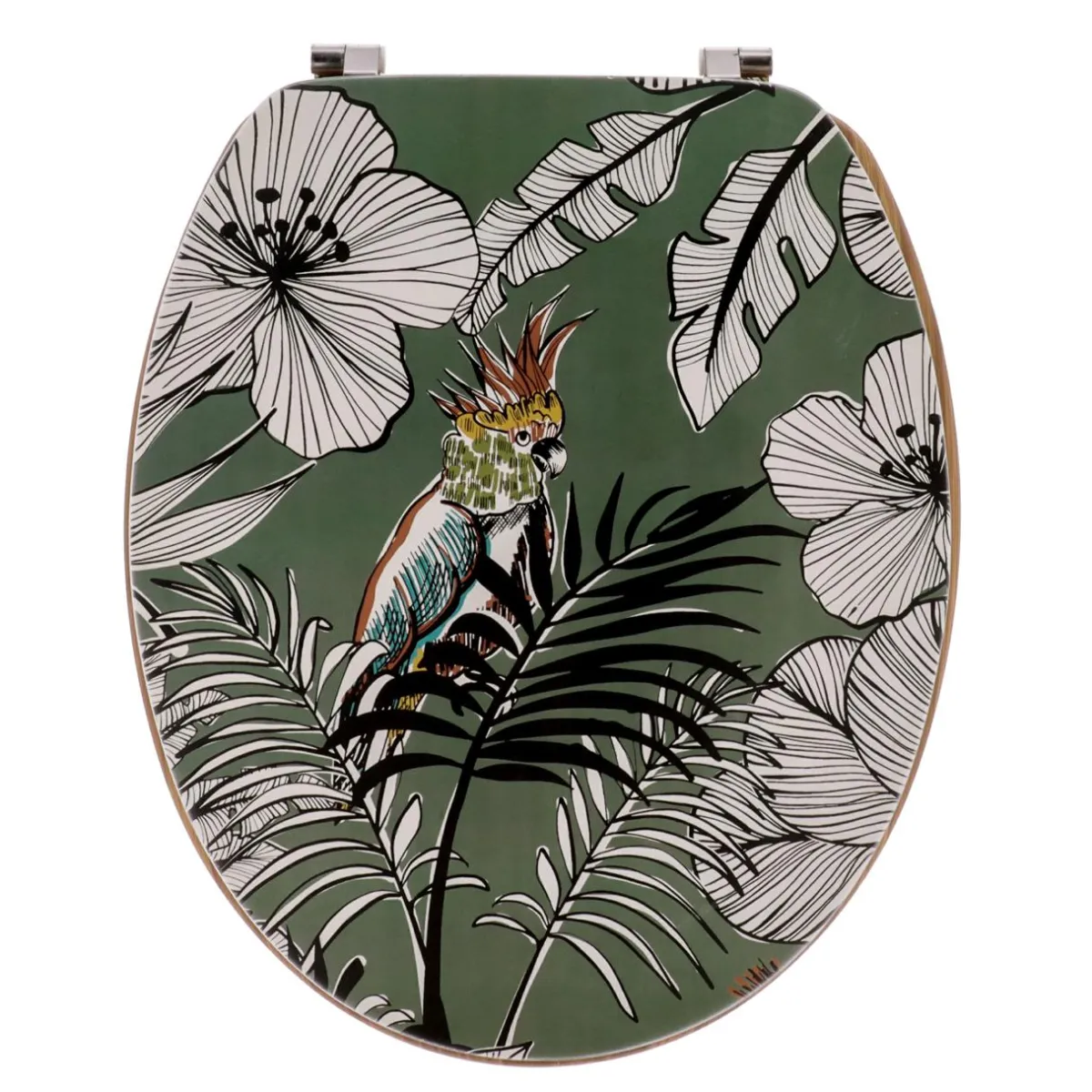TENDANCE Abattant WC 18 pouces MDF Jungle Fever Vert kaki