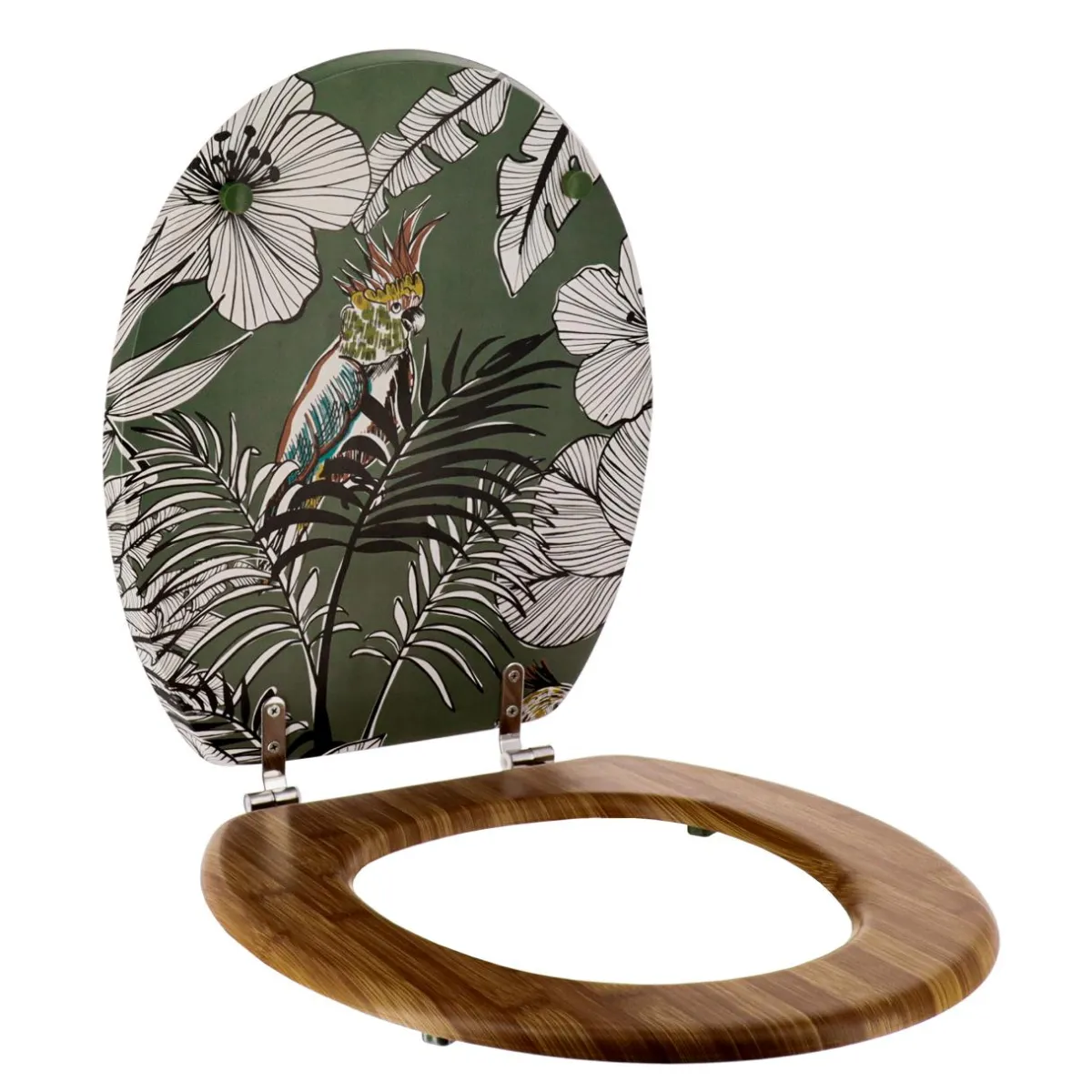 TENDANCE Abattant WC 18 pouces MDF Jungle Fever Vert kaki