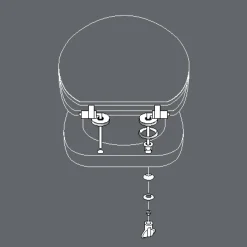 douceur d'intu017drieur Abattant WC bois (37 x 46 cm) Ginkoblue Bleu Sale