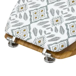 ATMOSPHERA Abattant WC bois (36 x 42,5 cm) Hapache Multicolore Blanc Clearance