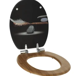 TENDANCE Abattant WC frein de chute 18 pouces MDF Plenitude Noir Best