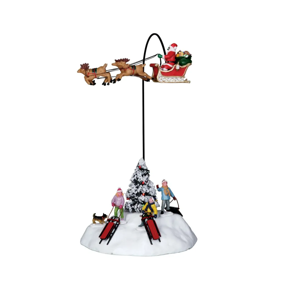 LEMAX Accessoire animé (H33 cm) Père Noël volant dans les airs Clearance