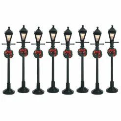 LEMAX Accessoire (H10 cm) Lot de 8 Réverbères lumineux à piles Sale