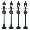 LEMAX Accessoire (H10 cm) Lot de 4 réverbères lumineux à piles Discount
