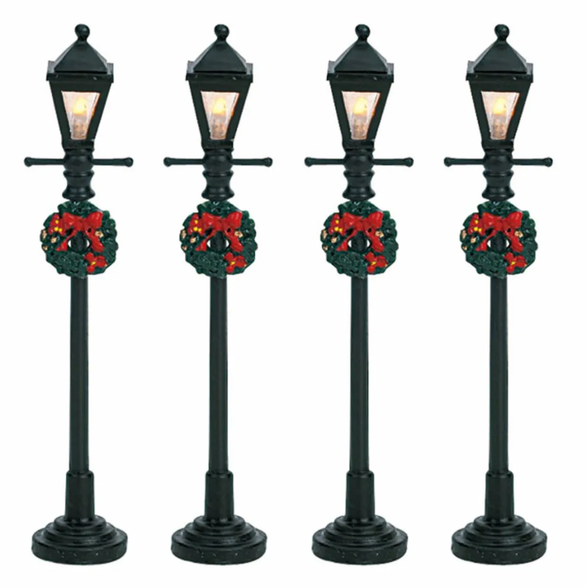 LEMAX Accessoire (H10 cm) Lot de 4 réverbères lumineux à piles Discount
