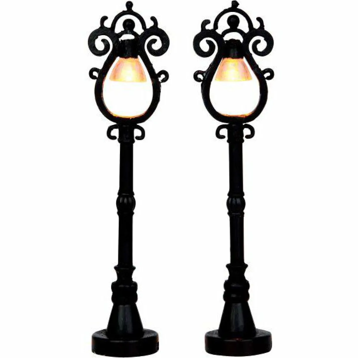 LEMAX Accessoire (H10 cm) Lot de 2 lampadaires Parisien à piles Discount