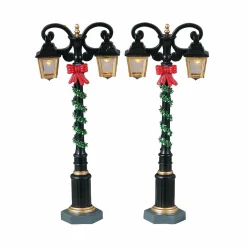 LEMAX Accessoire (H11 cm) Lot de 2 lampadaires à l'ancienne Hot
