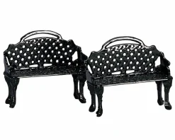 LEMAX Accessoire Lot de 2 bancs de patio Discount