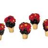 LEMAX Accessoire Lot de 5 Poinsettias