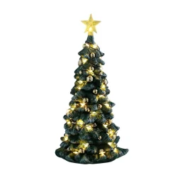 LEMAX Accessoire lumineux (H16,5 cm) Sapin de Noël enneigé Blanc chaud Hot