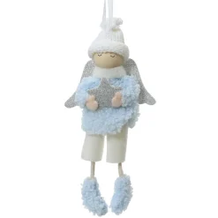 KAEMINGK Ange à suspendre (H16 cm) Petit Garçon étoilé Bleu Hot