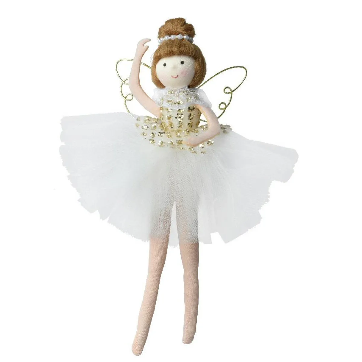 KAEMINGK Ange de Noël à suspendre (H20 cm) Danseuse ballerine Dée Or Outlet