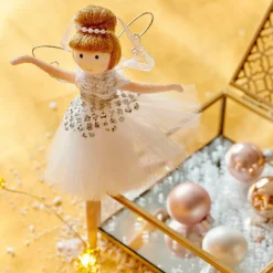 KAEMINGK Ange de Noël à suspendre (H20 cm) Danseuse ballerine Dée Or Outlet