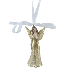 KAEMINGK Ange de Noël à suspendre (H9 cm) Sainte-Gisèle Or New