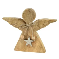 KAEMINGK Ange de Noël en bois à poser (H14 cm) Sweety Naturel Best