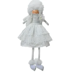 KAEMINGK Ange de Noël jambes souples (H53 cm) Demoiselle d'Hiver Blanc Hot