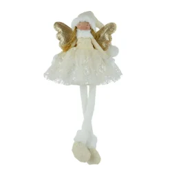 KAEMINGK Ange de Noël jambes souples (H60 cm) Stella Crème et Or Sale