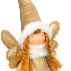 JJA Ange de Noël lumineux à piles (H48 cm) Fée clair de lune Dée Or Sale