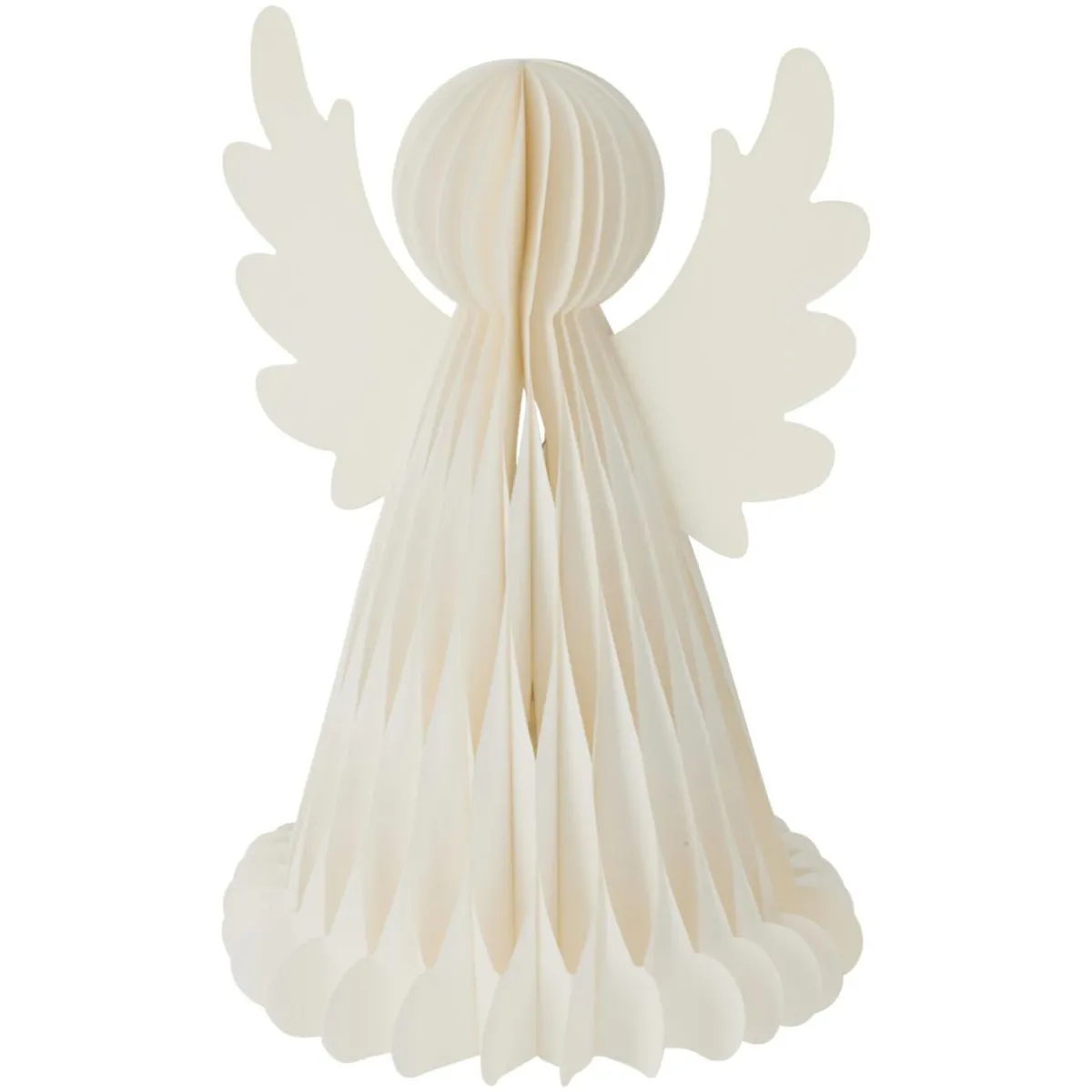 KOOPMAN Ange lumineux à piles 6 LED (H50 cm) Papier fermeture magnétique Blanc Outlet