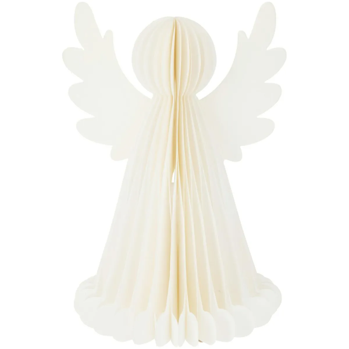 KOOPMAN Ange lumineux à piles 6 LED (H28 cm) Papier fermeture magnétique Blanc Sale