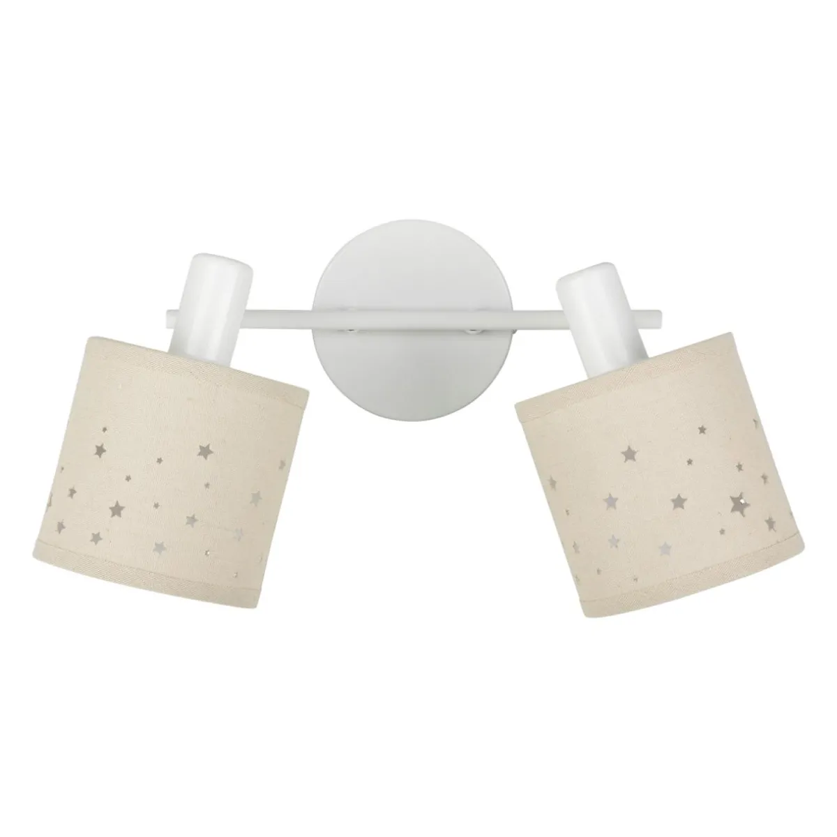 OSTARIA Applique murale 2 abat-jour orientables métal et lin (30 x 17 cm) Estrella Beige Best