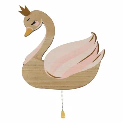 OSTARIA Applique murale bois Cygne Rose Discount