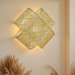 EMINZA Applique murale en bambou (H40 cm) Palmaya Naturel Clearance