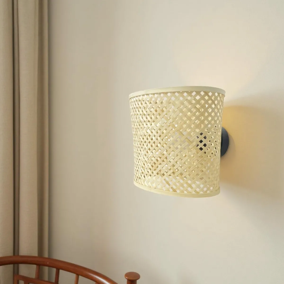 EMINZA Applique murale en bambou (H34 cm) Cadiz Naturel Sale