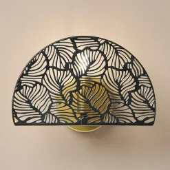 OSTARIA Applique murale métal (24 x 15,5 cm) Calathea e Noir
