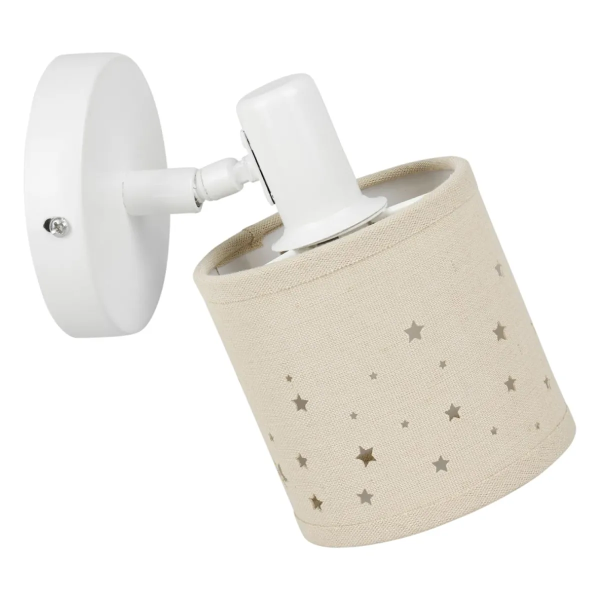 OSTARIA Applique murale orientable métal et lin (10 x 18 cm) Estrella Beige Clearance