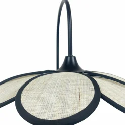 EMINZA Applique murale pétale en tissu (H62 cm) Alava Noir Hot
