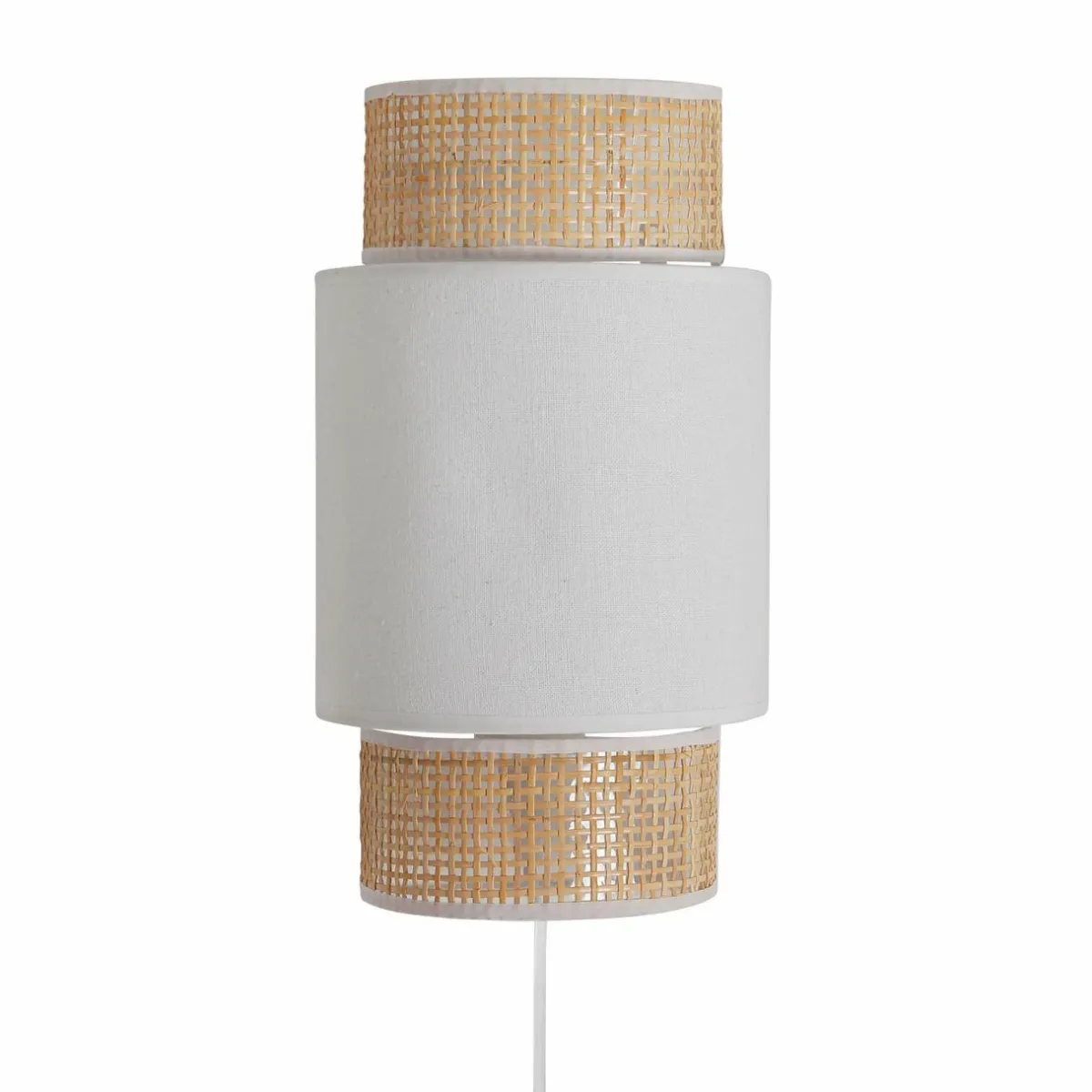 OSTARIA Applique murale rotin (H33 cm) Gigogne he Blanc