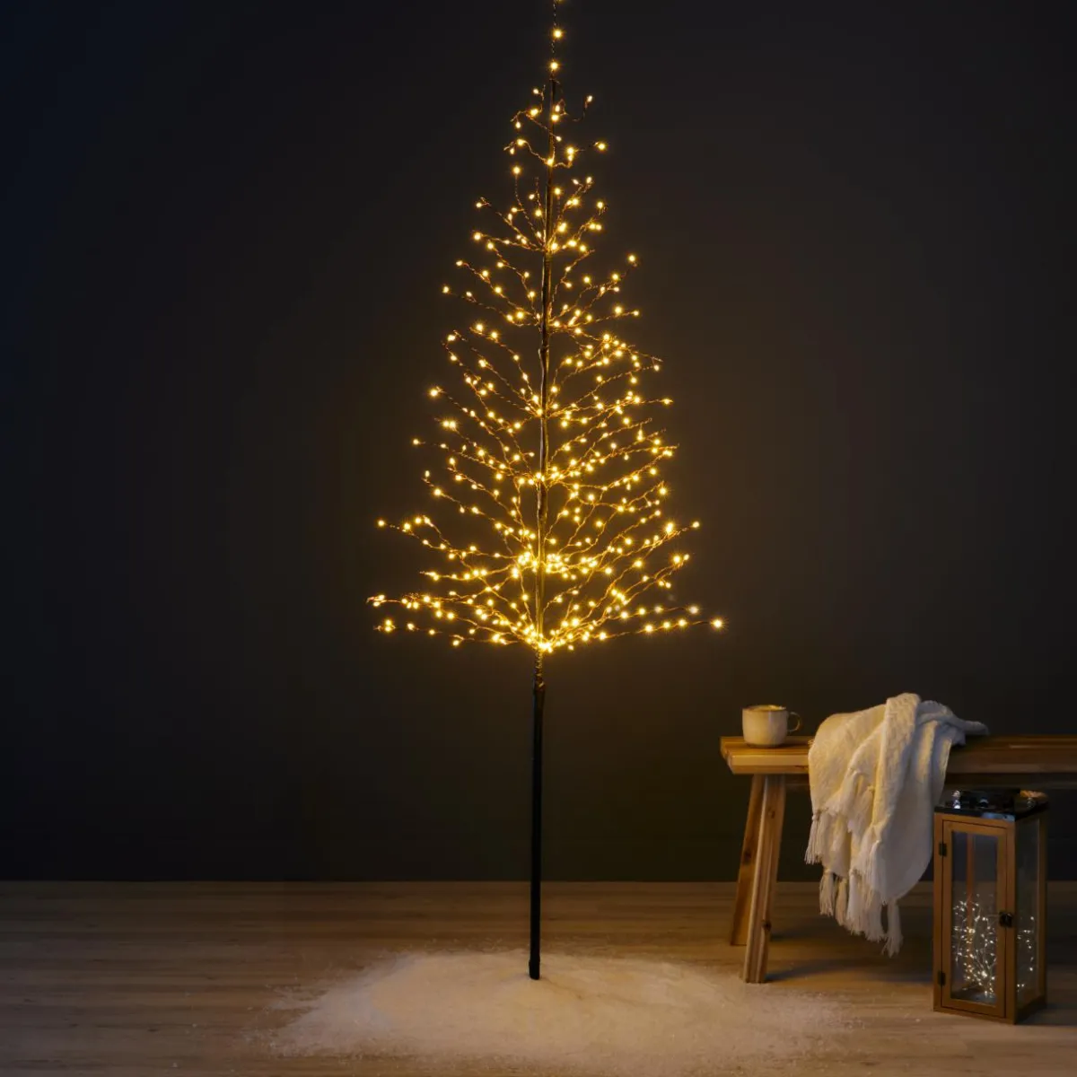EMINZA Arbre lumineux 360 LED (H180 cm) Sapin d'hiver Blanc Chaud doré Best
