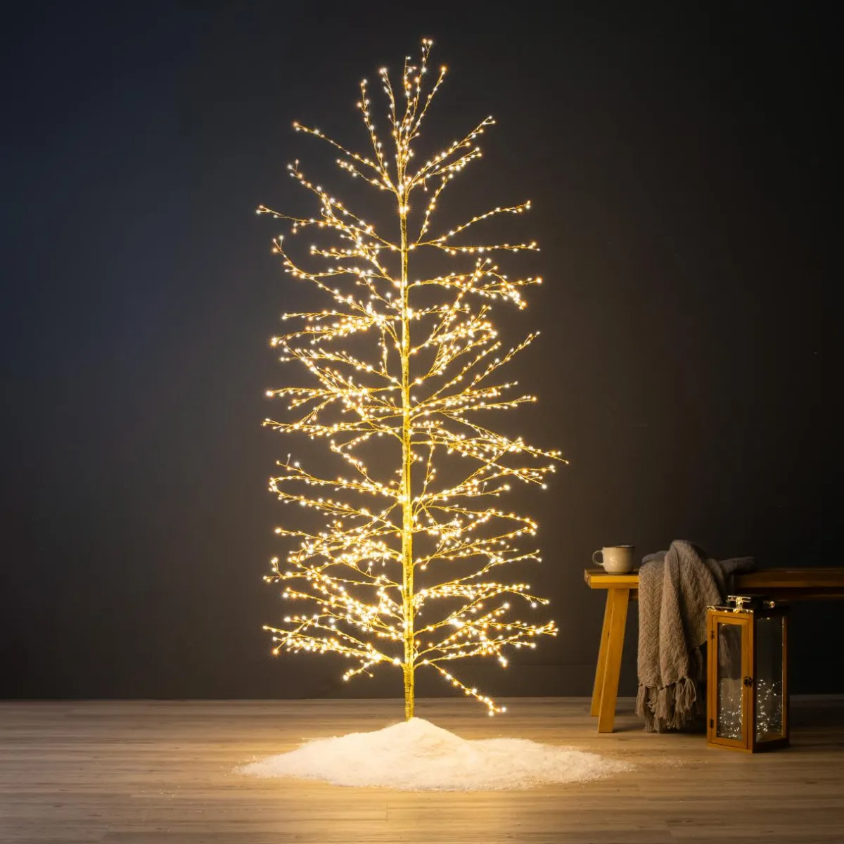 KAEMINGK Arbre lumineux 1755 LED (H180 cm) Christmas Luxe et blanc chaud Or