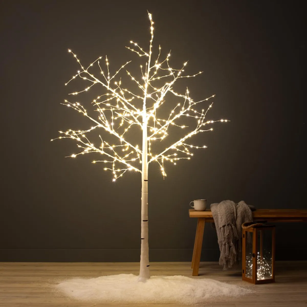 KAEMINGK Arbre lumineux 600 LED (H180 cm) Bouleau Lucidum Blanc chaud Outlet