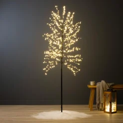 KAEMINGK Arbre lumineux 720 LED (H180 cm) Holly Platane et blanc chaud Noir Discount