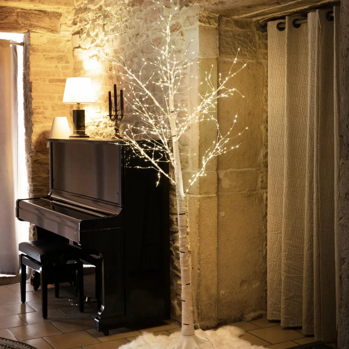 KAEMINGK Arbre lumineux 750 LED (H220 cm) Bouleau Lumina Blanc chaud Outlet