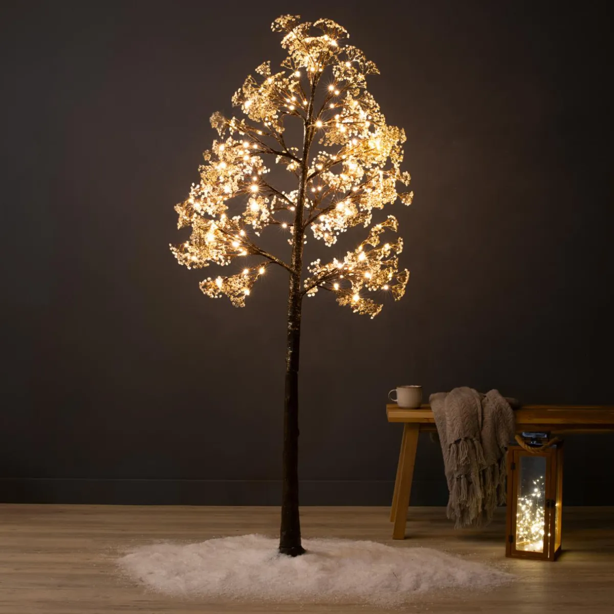 EMINZA Arbre lumineux 180 LED (H180 cm) Gypsophile givré Blanc chaud Online