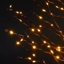EMINZA Arbre lumineux 360 LED (H180 cm) Bouleau d'hiver Blanc Chaud doré