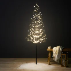 EMINZA Arbre lumineux 360 LED (H180 cm) Sapin d'hiver Blanc chaud Discount