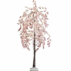 EMINZA Arbre lumineux 600 LED (H200 cm) Saule pleureur Fleur Rose Clearance