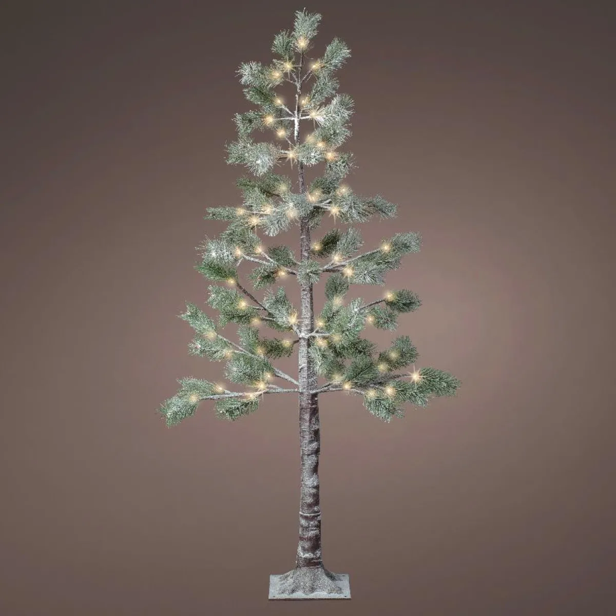 KAEMINGK Arbre lumineux 72 LED (H150 cm) Sapin Alpin Vert enneigé et Blanc chaud Discount