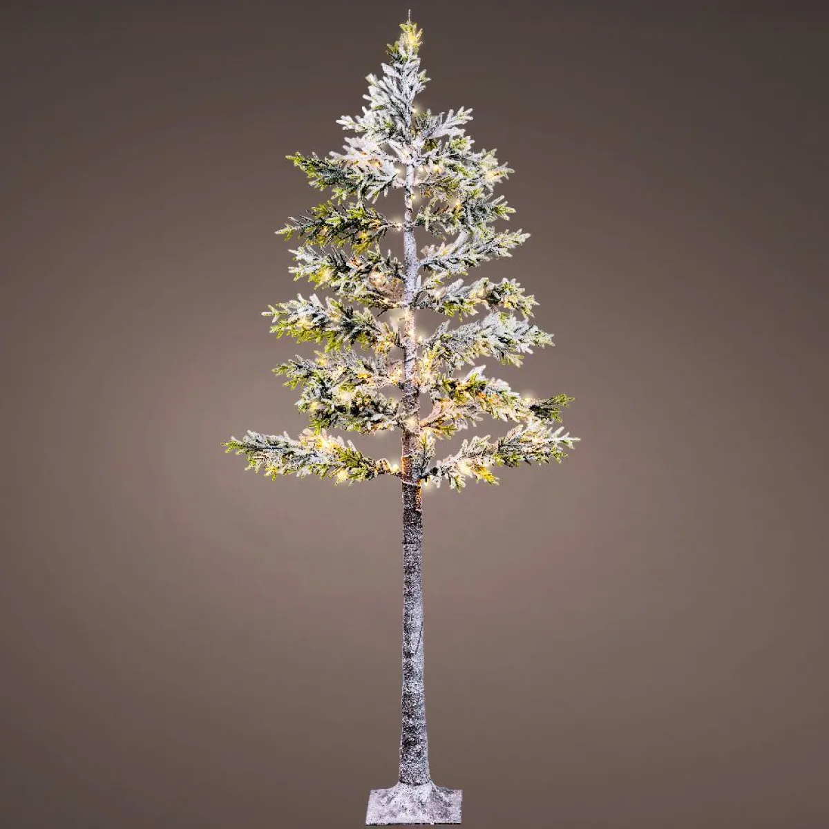 EMINZA Arbre lumineux 96 LED (H180 cm) Épicéa branches givrées Blanc chaud