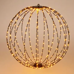 KOOPMAN Ballon de Noël lumineux 320 LED (D50 cm) Blanc chaud Outlet